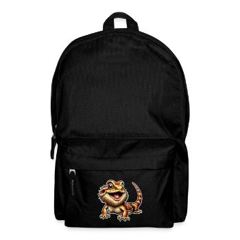 Bartagame Bartagamen Bearded Dragon - Rucksack - Schwarz - Vorne