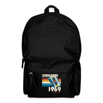55. Geburtstag Kassette Juli 1969 Jahrgang 1969 - Rucksack - Schwarz - Vorne