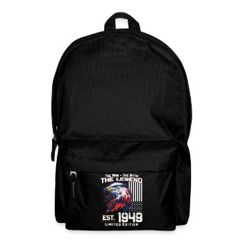 75. Geburtstag Baujahr 1949 Jahrgang 1949 Legende - Rucksack - Schwarz - Vorne