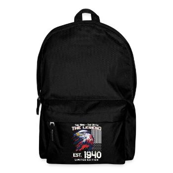 84th Birthday Year 1940 Vintage 1940 Legend - Backpack - black - Front