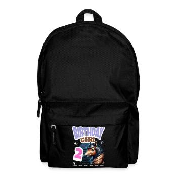 Cheval 2ème Anniversaire Fille Enfants - Sac à dos - noir - Devant