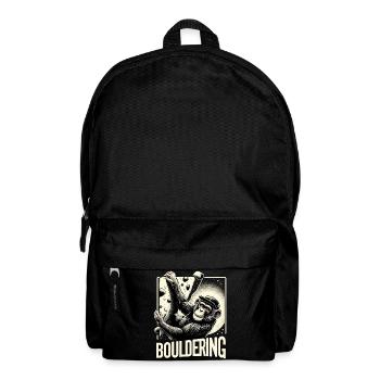 Bouldering Chimpanzee Climbing Gift - Backpack - black - Front