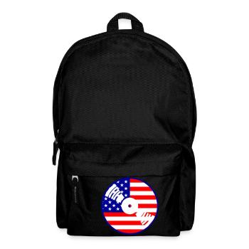 Schallplatte USA Flagge Amerika Party Club Musik - Rucksack - Schwarz - Vorne