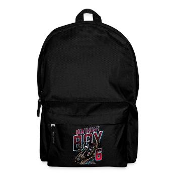 Motocross 6th Birthday - Backpack - black - Front