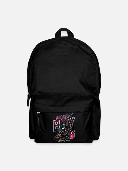 Motocross 6. Geburtstag - Rucksack - Schwarz