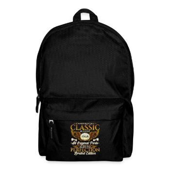 66. Geburtstag Oldtimer August 1958 Jahrgang 1958 - Rucksack - Schwarz - Vorne