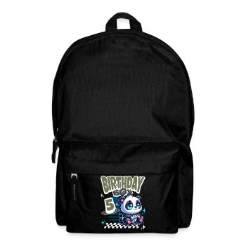 5th Birthday Children's Birthday Gaming Panda - Backpack - black - Front