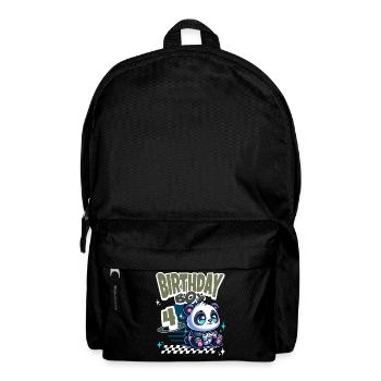 4th Birthday Children's Birthday Gaming Panda - Backpack - black - Front