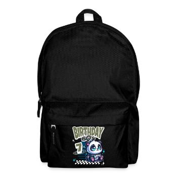 7th Birthday Children's Birthday Gaming Panda - Backpack - black - Front