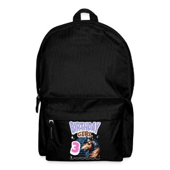 Pferd 3. Geburtstag Mädchen Kinder - Rucksack - Schwarz - Vorne