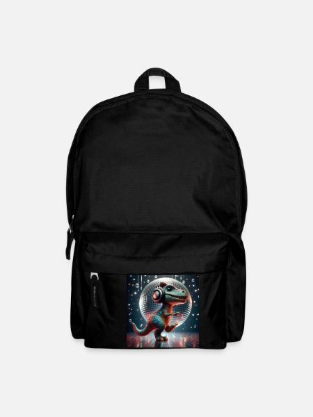Tanzender Dino - Disco, Musik, Tyrannosaurus - Rucksack - Schwarz