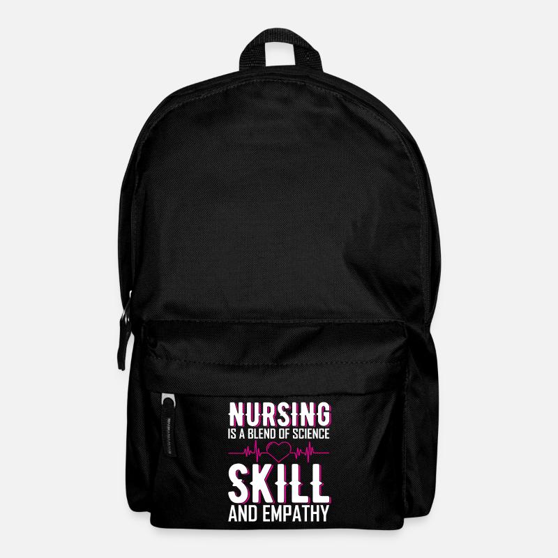 Nursing is a blend of science, skill, and empathy. - Backpack - black