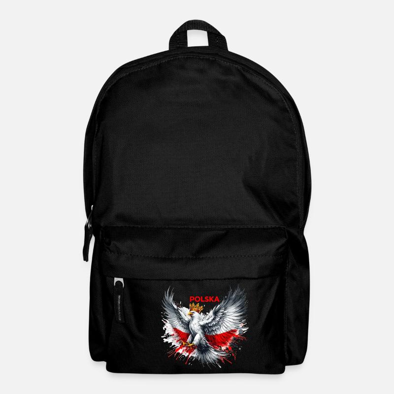 Polen Polska polnisch rot weiß Adler Krone Geschen - Rucksack - Schwarz
