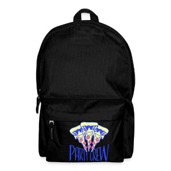 Three Pizza Salami Party Fast Food 3 Friends Team - Backpack - black - Front