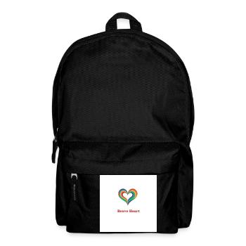 Buntes Herz - Rucksack - Schwarz - Vorne