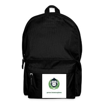 Der grüne Affe - Rucksack - Schwarz - Vorne