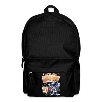 Football Astronaut 11th Birthday - Backpack - black - Front