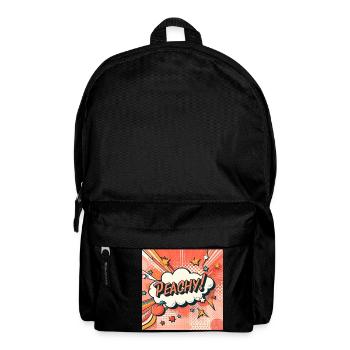 Peachy Pfirsich - Rucksack - Schwarz - Vorne