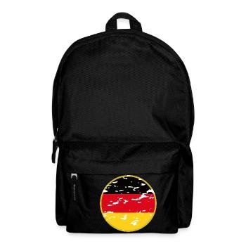 Schwarz-Rot-Gold: Deutschland-Style - Rucksack - Schwarz - Vorne