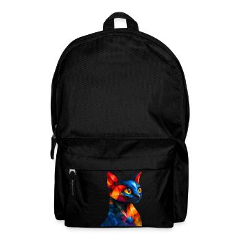 Chat coloré - Sac à dos - noir - Devant