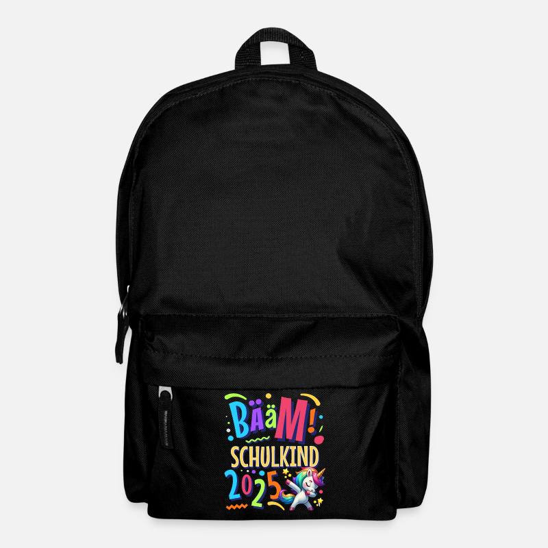Bääm Schulkind 2025 Einhorn - Rucksack - Schwarz
