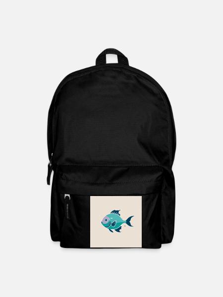 Fisch - Rucksack - Schwarz