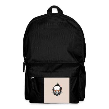 Kopf in Feuer - Rucksack - Schwarz - Vorne