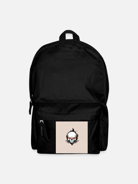 Kopf in Feuer - Rucksack - Schwarz