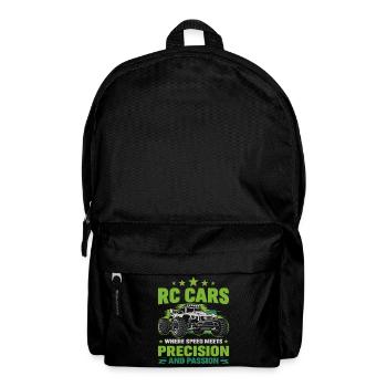 RC-Cars: Wo Geschwindigkeit auf Präzision und Leidenschaft trifft. - Rucksack - Schwarz - Vorne