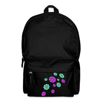 Beaucoup de jolies fleurs colorées motif décoratif belle - Sac à dos - noir - Devant