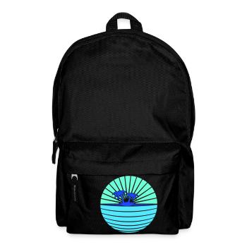 Palm Tree Island Tree Plage Vacances Noix de Mer Cool - Sac à dos - noir - Devant