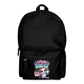 10th Birthday Cat Graffiti - Backpack - black - Front