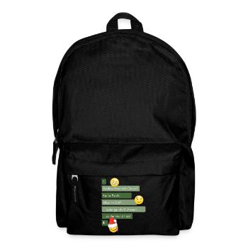 Weihnachtschaos im Griff - Rucksack - Schwarz - Vorne