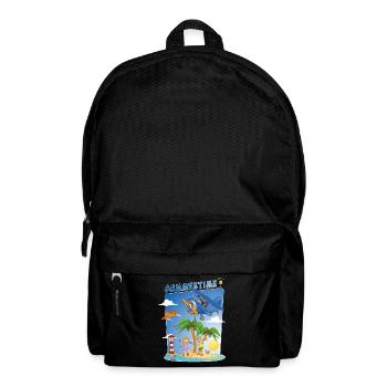 Sonne, Meer, Strand, Plane, Palmen, Insel - Rucksack - Schwarz - Vorne
