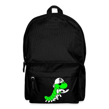 Raupe Böse Piraten Matrose Mütze Lustig Süß Comic - Rucksack - Schwarz - Vorne