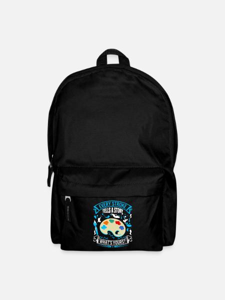 Jeder Strich erzählt eine Geschichte; Was ist Ihres? - Rucksack - Schwarz