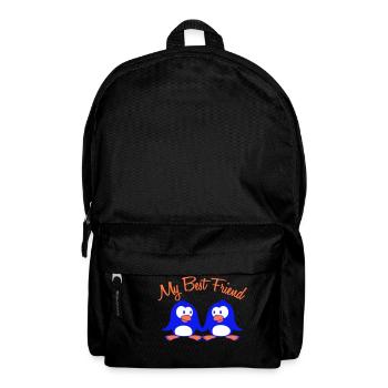 Mon meilleur ami pingouin texte couple deux amis équipe - Sac à dos - noir - Devant