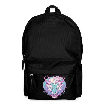 Dragon head in pop art style pastel colors - Backpack - black - Front