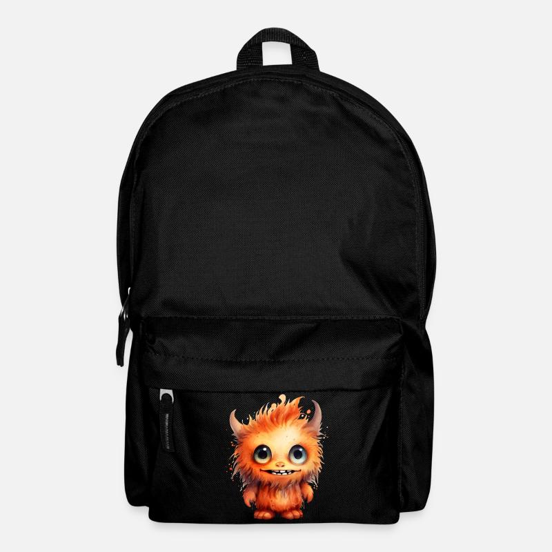 Flammenfell Freund Monster - Rucksack - Schwarz