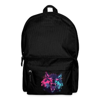 Furious wolf head in pop art style - Backpack - black - Front