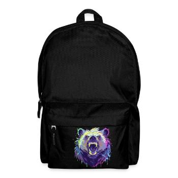 Bunter wütender Bär - Rucksack - Schwarz - Vorne