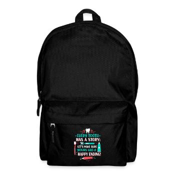 Jeder Zahn hat eine Geschichte; Lassen Sie uns sicherstellen, dass Ihre - Rucksack - Schwarz - Vorne