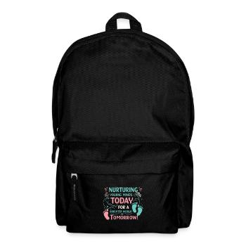 Junge Köpfe heute für eine bessere Welt fördern - Rucksack - Schwarz - Vorne