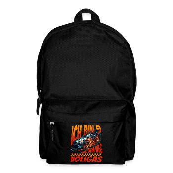 Ich Bin 9 Aus Dem Weg. Kindergeburtstag Rennwagen - Rucksack - Schwarz - Vorne