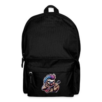 Faultier Rock and Roll Gitarrist - Rucksack - Schwarz - Vorne