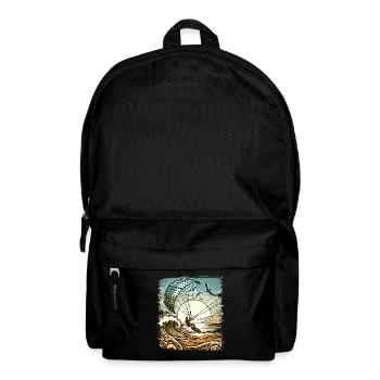 Kitesurfen Kitesurf Kitesurfer Kiteboard - Rucksack - Schwarz - Vorne