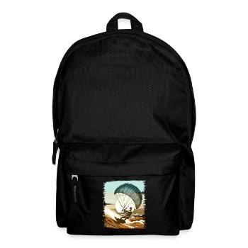 Kitesurfen Kitesurf Kitesurfer Kiteboard - Rucksack - Schwarz - Vorne