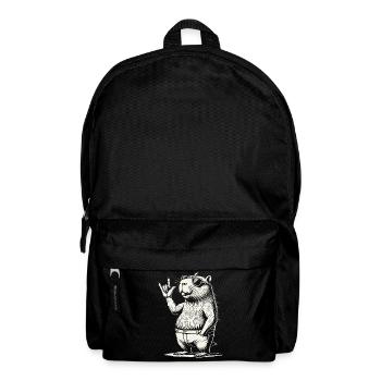 Lustiger Rock Musik Capybara Konzert Party - Rucksack - Schwarz - Vorne