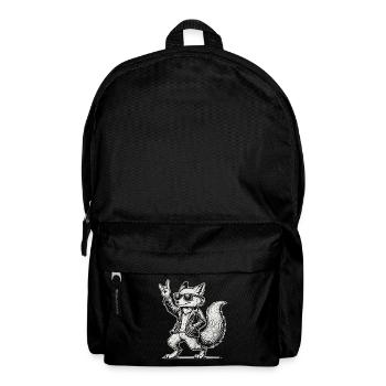 Rock Musik Lustige Heavy Metal Fuchs Konzert - Rucksack - Schwarz - Vorne