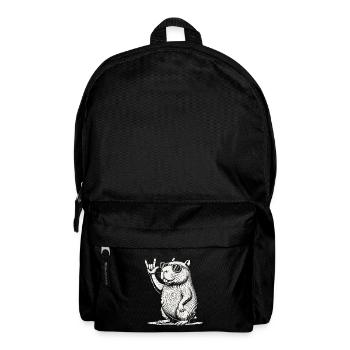Rock Musik Festival Lustige Heavy Metal Capybara - Rucksack - Schwarz - Vorne
